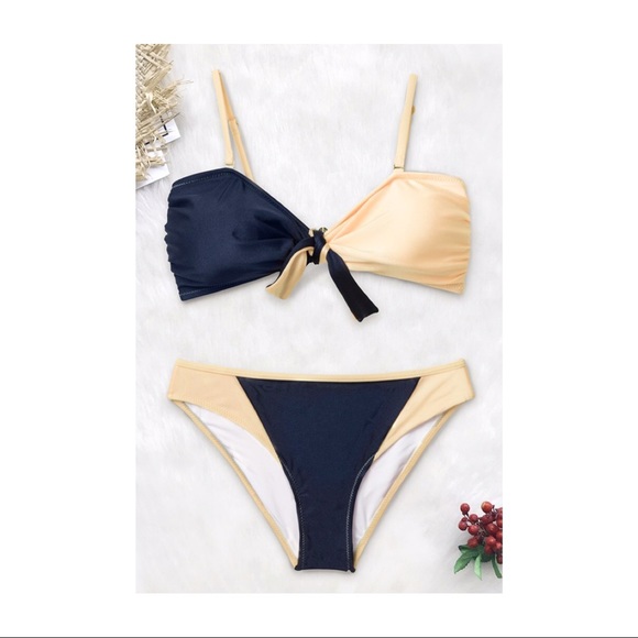Cupshe Other - Cupshe: Lost In the Dream Colorblock 👙 w/ Bowknot